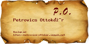 Petrovics Ottokár névjegykártya